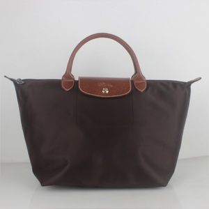 Longchamp Medium Le Pliage top handle brown